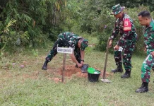 HUT TNI Kodim 0306 Tanam 250 Pohon Jaga Lingkungan