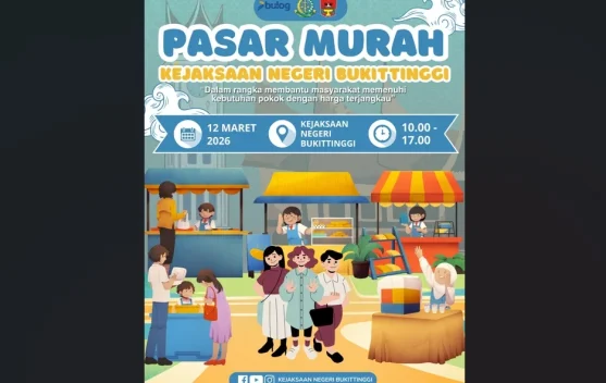 Bantu Kebutuhan Pokok Masyarakat, Kejari Bukittinggi Bakal Gelar Pasar Murah