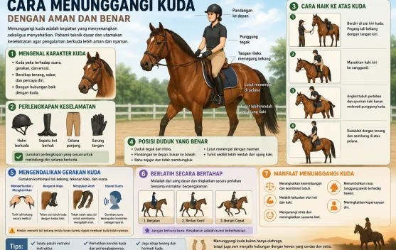 Cara Menunggangi Kuda dengan Aman dan Benar
