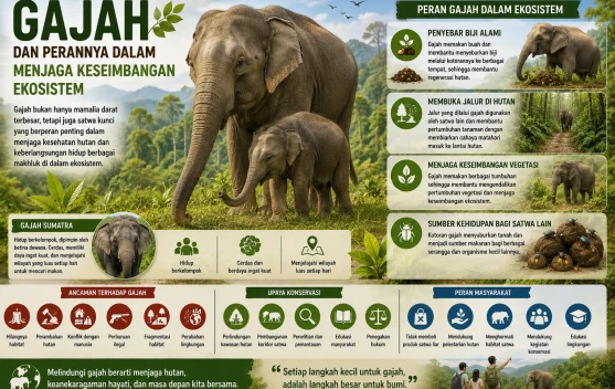 Gajah dan Perannya dalam Menjaga Keseimbangan Ekosistem
