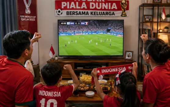 Serunya Nobar Piala Dunia Bersama Keluarga
