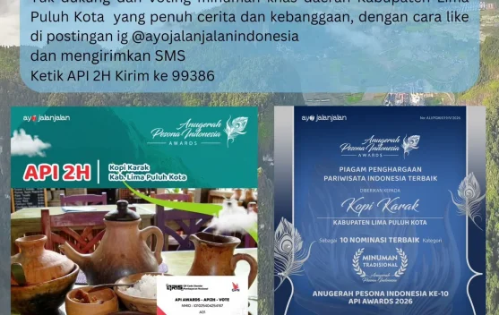 Kopi Karak Limapuluh Kota Masuk Nominasi API