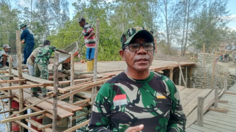 TNI Targetkan Pembangunan Jembatan Garuda di Englas SBT Rampung Agustus