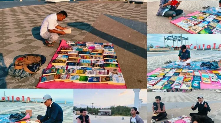 LAZ Cendekia SBT Buka Lapak Baca di Pantai Wailola, Bikin Literasi Jadi ‘Kalcer’