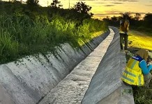 Uji Coba 6,2 Kilometer Irigasi Jembatan Basah Berhasil Teraliri
