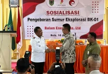 Sosialisasi Pengeboran Sumur Eksplorasi BK-01 PT Balam Diapresiasi Bupati