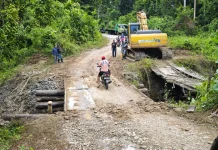 Jembatan di Ruas Jalan Bula-Airnanang dalam Tahap Pengerjaan