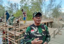 TNI Targetkan Pembangunan Jembatan Garuda di Englas SBT Rampung Agustus