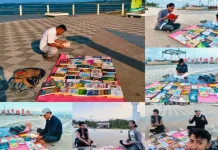 LAZ Cendekia SBT Buka Lapak Baca di Pantai Wailola, Bikin Literasi Jadi ‘Kalcer’