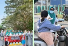Cegah Paparan Asap Karhutla, IBI Bagikan Masker Gratis ke Warga Bula