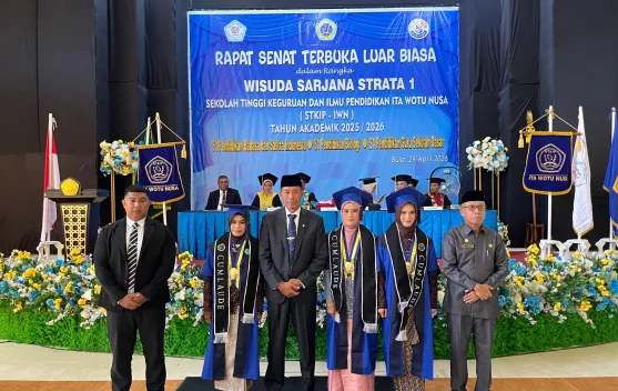 Hadiri Wisuda STKIP IWN, Wamendiktisaintek Fauzan: Peran PTS Sangat Krusial