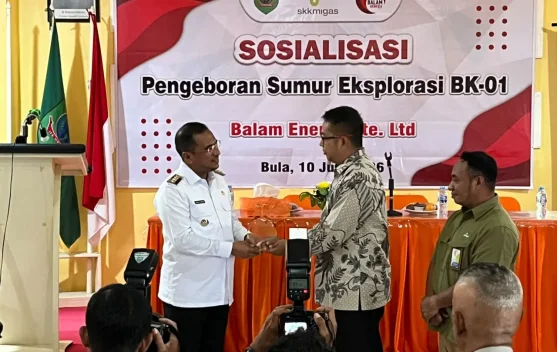 Sosialisasi Pengeboran Sumur Eksplorasi BK-01 PT Balam Diapresiasi Bupati