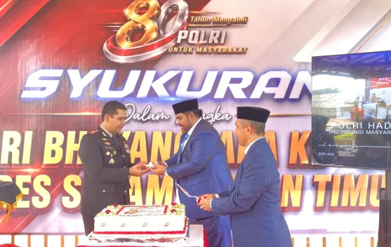 Polres SBT Resmikan Taman Lantas hingga Serahkan Bantuan Rumah di HUT Bhayangkara