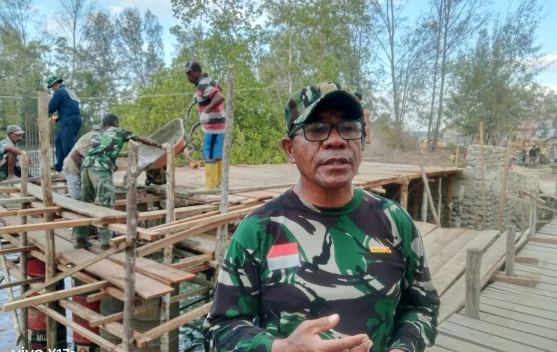 TNI Targetkan Pembangunan Jembatan Garuda di Englas SBT Rampung Agustus