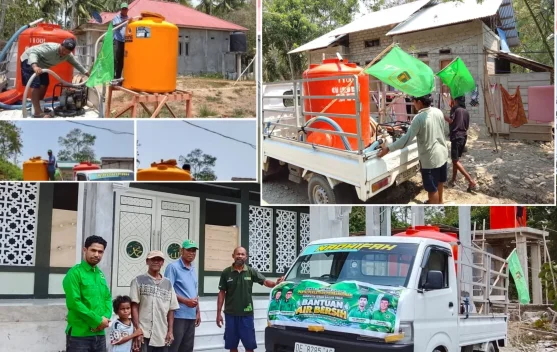 Bakti Sosial, DPC PPP SBT Bagikan Air Bersih di Bula
