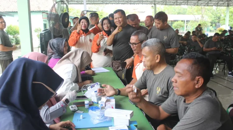 Kodim 0616/Indramayu Gandeng Polkes dan Dinkes Edukasi Penyakit Kronis
