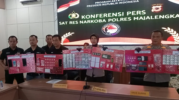 Peredaran Sabu dan Obat Keras Digulung, 7 Tersangka Diciduk Polres Majalengka