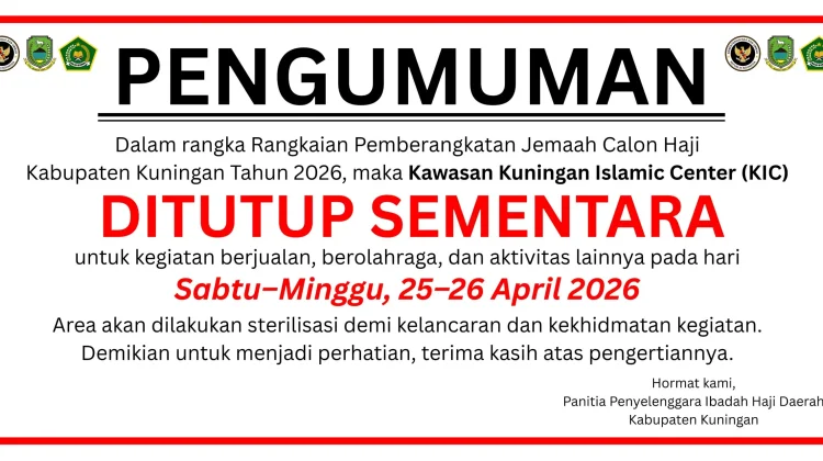 Kuningan Islamic Center  Ditutup Sementara