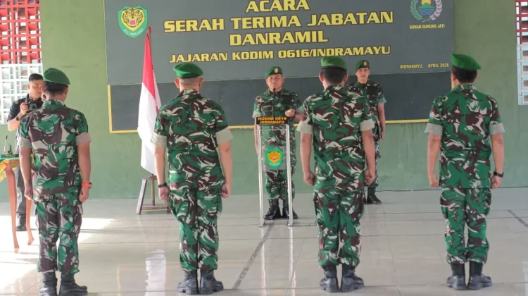 Dandim 0616/Indramayu Pimpin Sertijab Danramil dan Danki Produksi