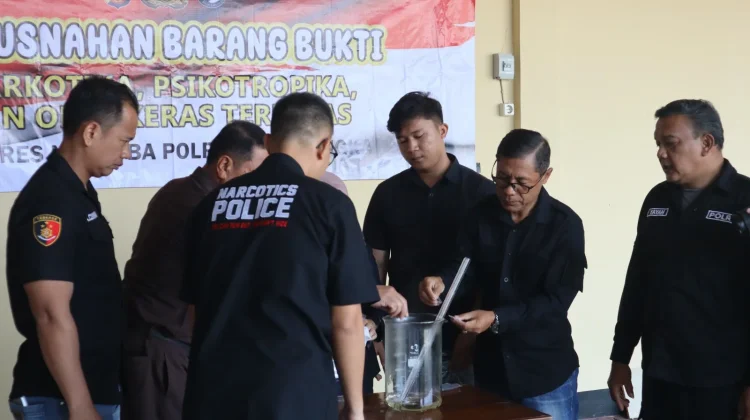 Polres Majalengka Musnahkan Barang Bukti Sabu Kasus Pohang