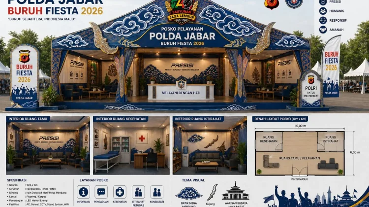 Polda Jabar Buka Posko Pelayanan di Buruh Fiesta 2026 Jakarta