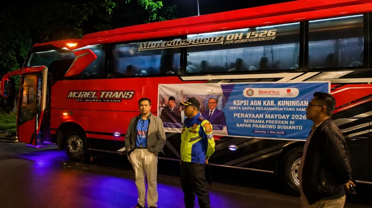 20 Bus Buruh dari Kuningan Bertolak ke Monas untuk May Day