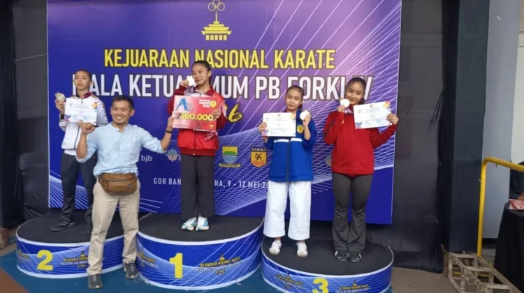 Atlet Karate Asal Kuningan Raih Perunggu di Kejurnas PB Forki