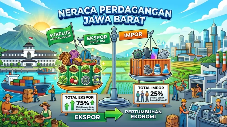 Januari-April 2026, Neraca Perdagangan Jawa Barat Surplus 8,90 Miliar Dolar AS