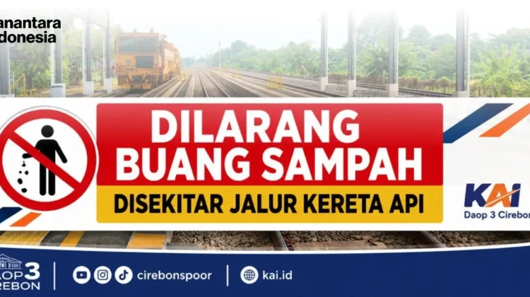 Nekat Bakar Sampah di Jalur KA, Warga Cirebon Terancam Denda Rp15 Juta