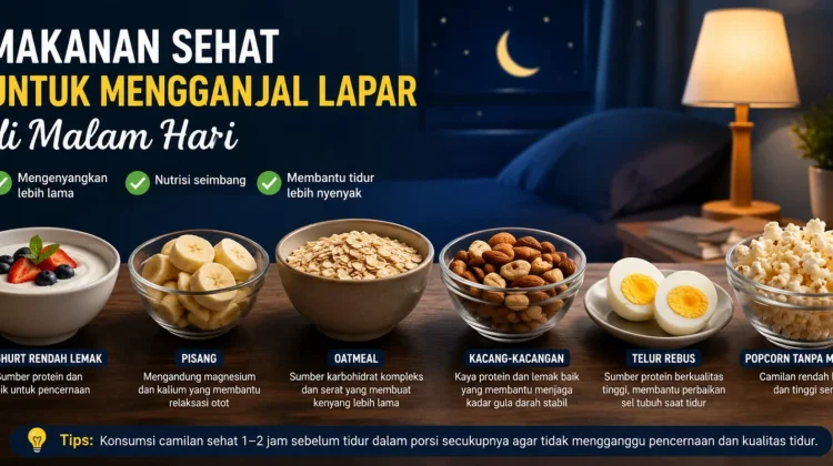 Makanan Sehat Pengganjal Lapar di Malam Hari
