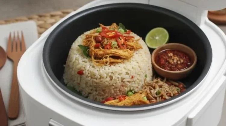 Nasi Liwet Ayam Rice Cooker, Menu Sepiring Lengkap tanpa Ribet