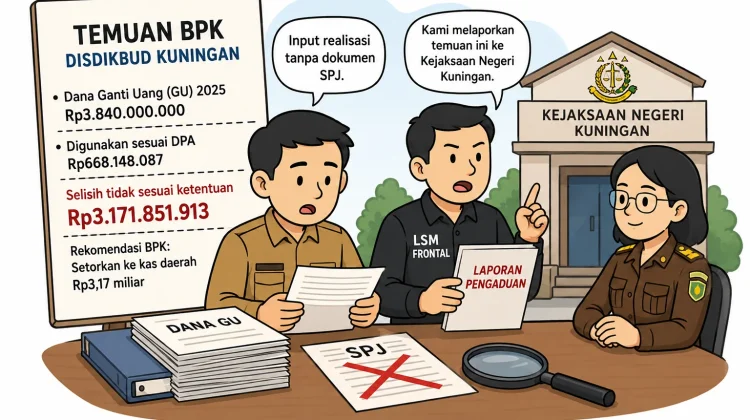 BPK Temukan Dana GU Disdikbud Kuningan Rp3,17 Miliar Bermasalah