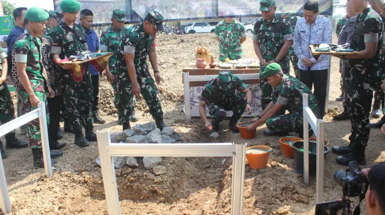 Pembangunan Koramil 1618 Cikedung Indramayu Resmi Dimulai