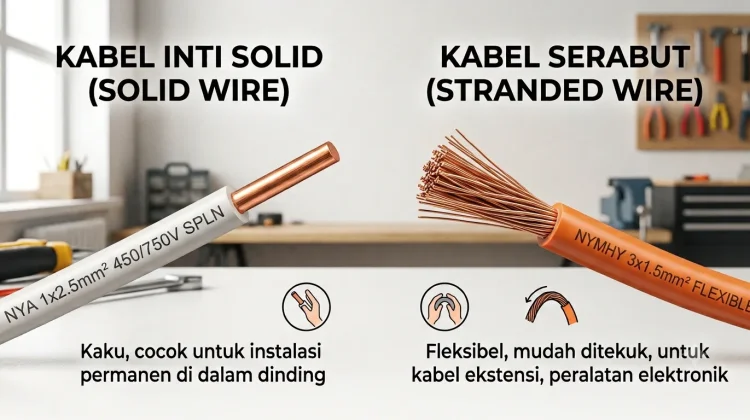 Kabel Tembaga Padat & Serabut : Memahami Perbedaan Fungsi, Fleksibilitas, dan Daya