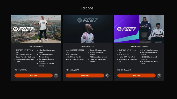 EA SPORTS FC 27 Jadi Sorotan, Harga Ultimate Edition Tembus Rp2,5 Juta