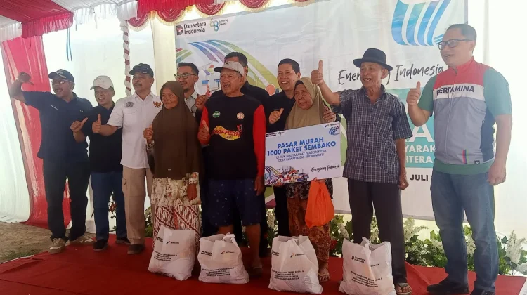 Pertamina EP Zona 7 Salurkan 1.000 Paket Sembako Murah di Indramayu