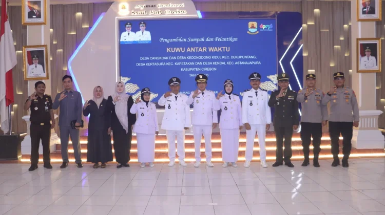 Wabup Cirebon Lantik 4 Kuwu PAW, Dorong Sinergi Pembagunan Desa