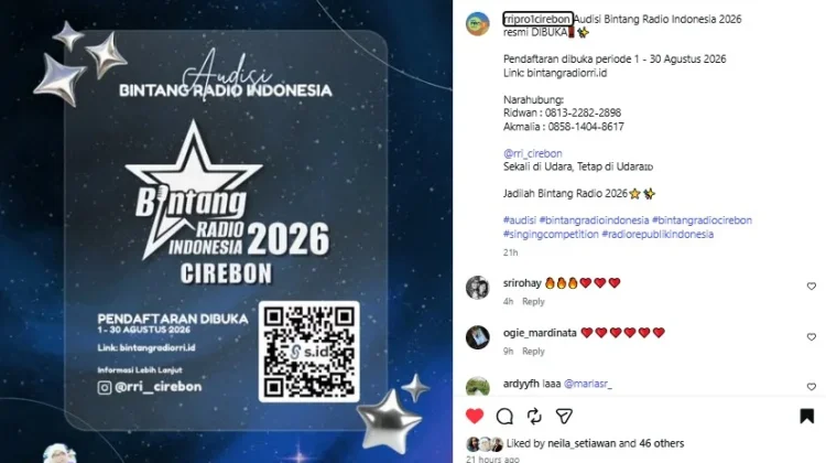 Audisi Bintang Radio Indonesia 2026 Dibuka! Saatnya Talenta Cirebon Bersinar