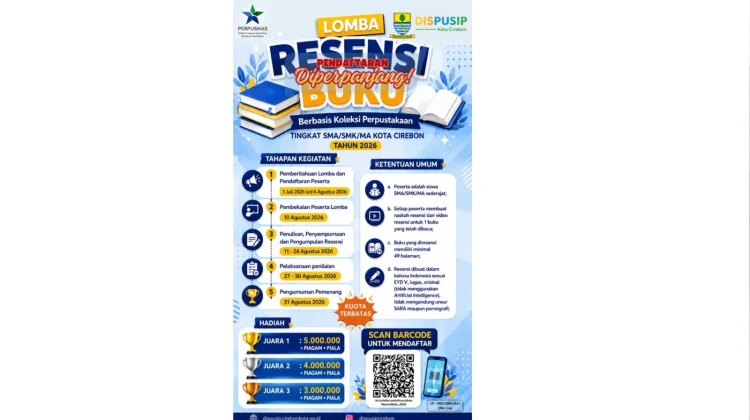 Dispusip Cirebon Gelar Lomba Resensi Buku Tingkat SMA/SMK/MA