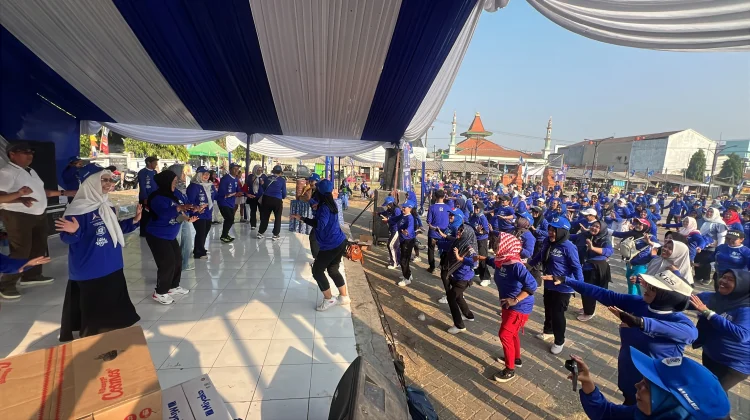DPC Partai Demokrat Kabupaten Cirebon Gelar Lomba Rakyat, GPM & Senam di Palimanan