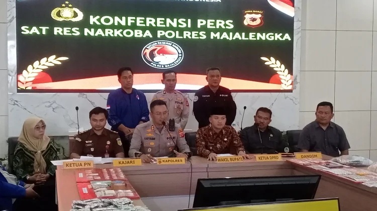 Polres Majalengka Ungkap Lima Kasus Narkoba, Sita 51 Gram Sabu dan 3.805 Obat Keras