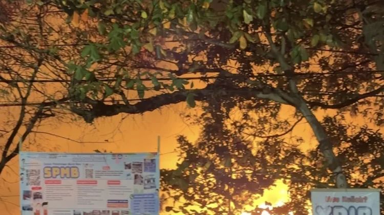 Lahan Kosong Depan Perumahan Griya Caraka Kedawung Terbakar