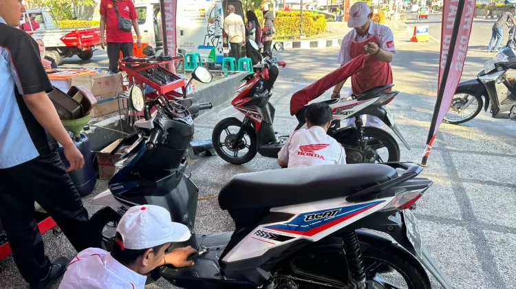 Motor Prima, Kerja Aman : 70 Driver Ojol Kuningan Servis Gratis