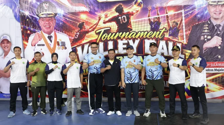 Kapolres dan Bupati Majalengka Buka 4 Besar Volley Ball Cup 2026