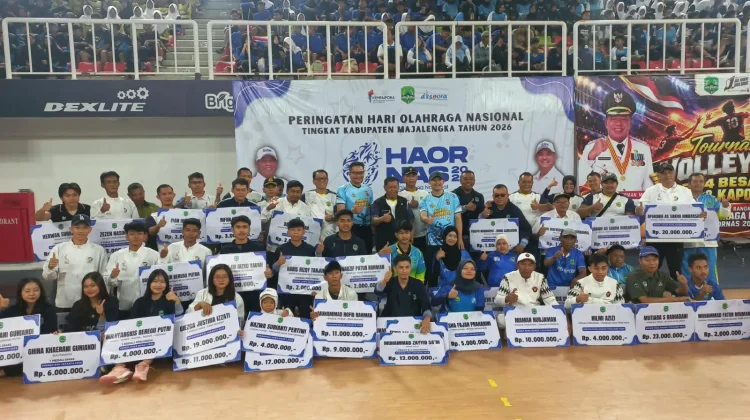 Haornas 2026, Bupati Majalengka Serahkan Bonus untuk Atlet dan Pelatih Berprestas