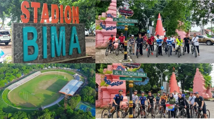 Anak Muda Ramai Gowes Road Bike di Stadion Bima - RRI.co.id
