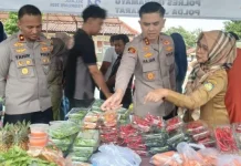 Halaman Polres Indramayu dijadikan Tempat Gerakan Pangan Murah