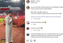 Azan Berkumandang di Old Trafford