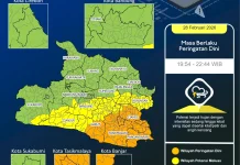Peringatan Dini Cuaca Ekstrem Wilayah Kuningan Malam Ini