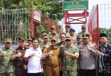 Wakapolda Jabar Hadiri Peresmian Jembatan Merah Putih Sungai Kriyan